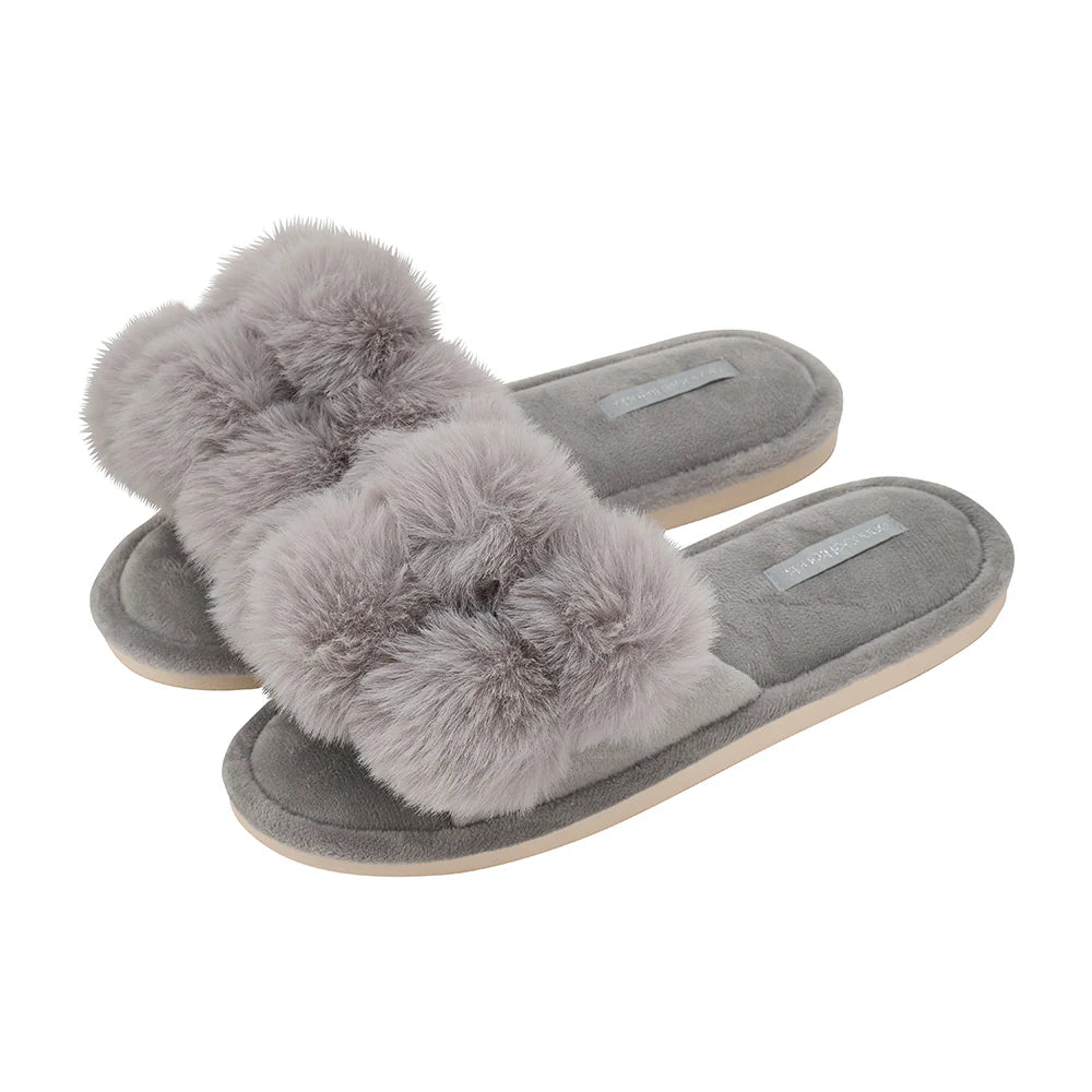 Pom Pom Slippers - Cosy Luxe