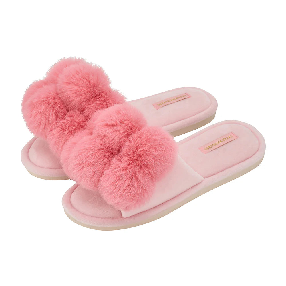 Pom Pom Slippers - Cosy Luxe