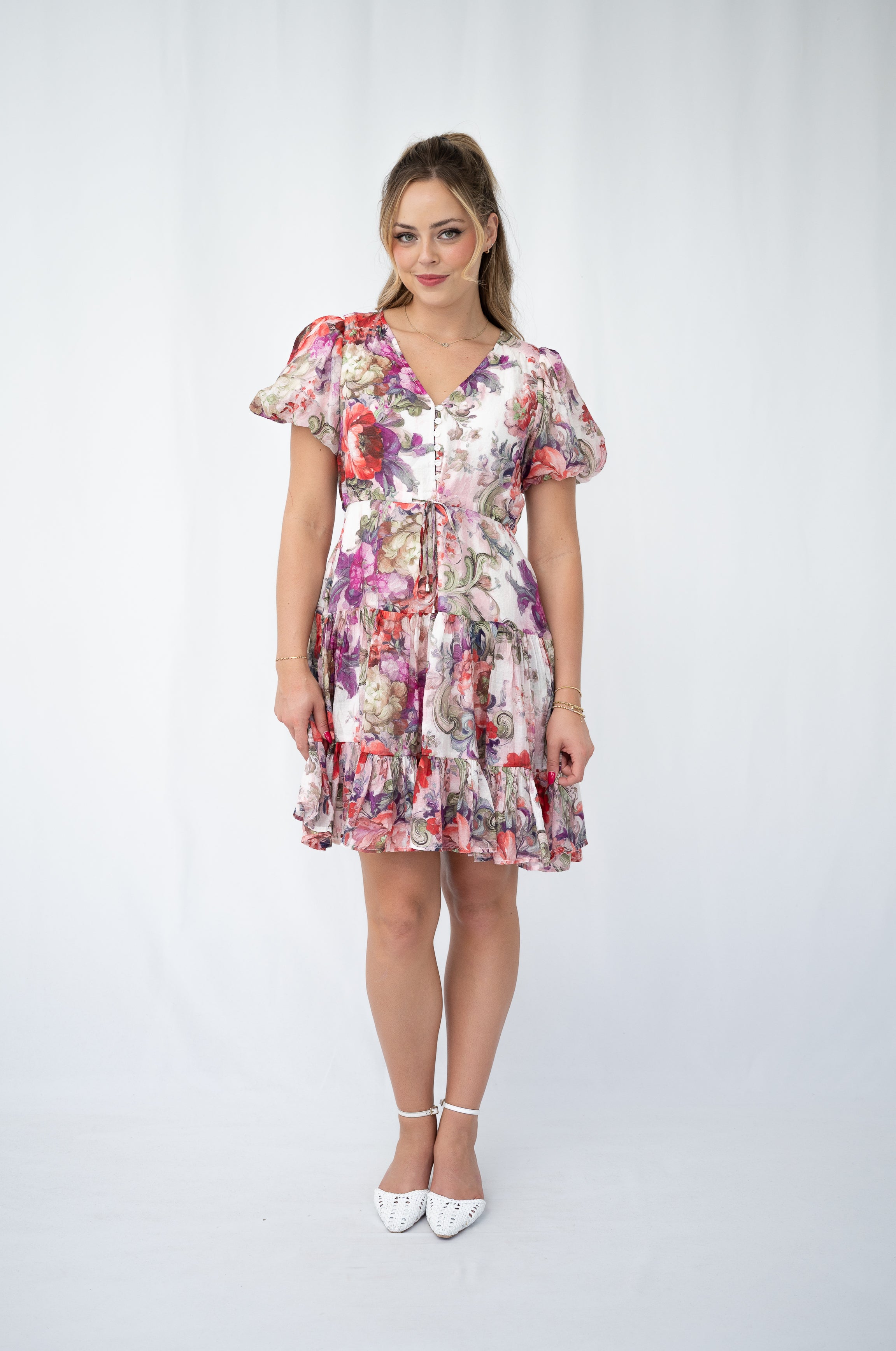 Vintage Rose Selma Short Dress Pink