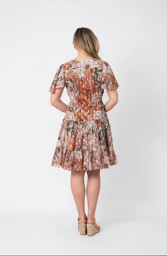 Antique Gold Short Dress