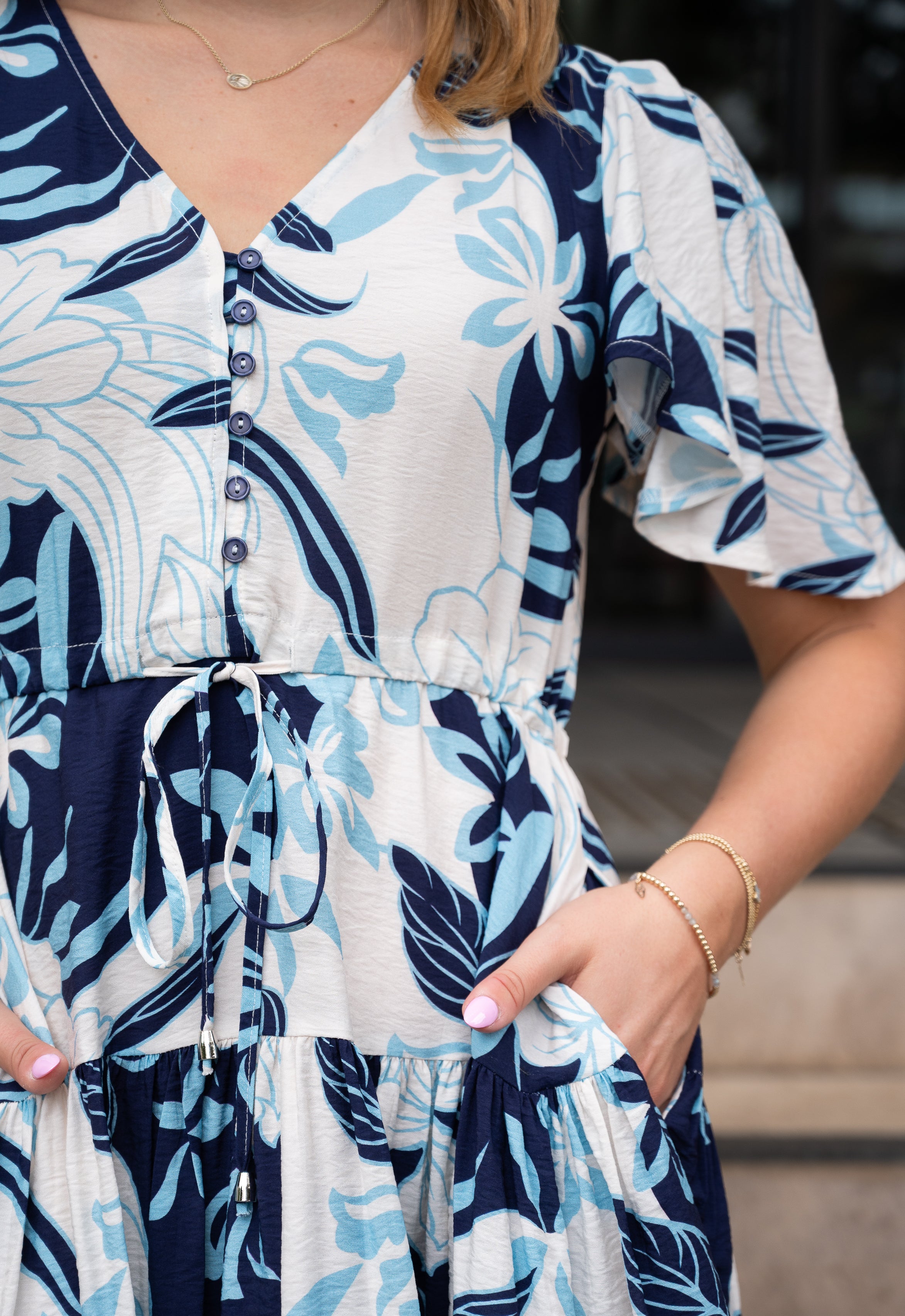 Polly Selma Short Dress Blue