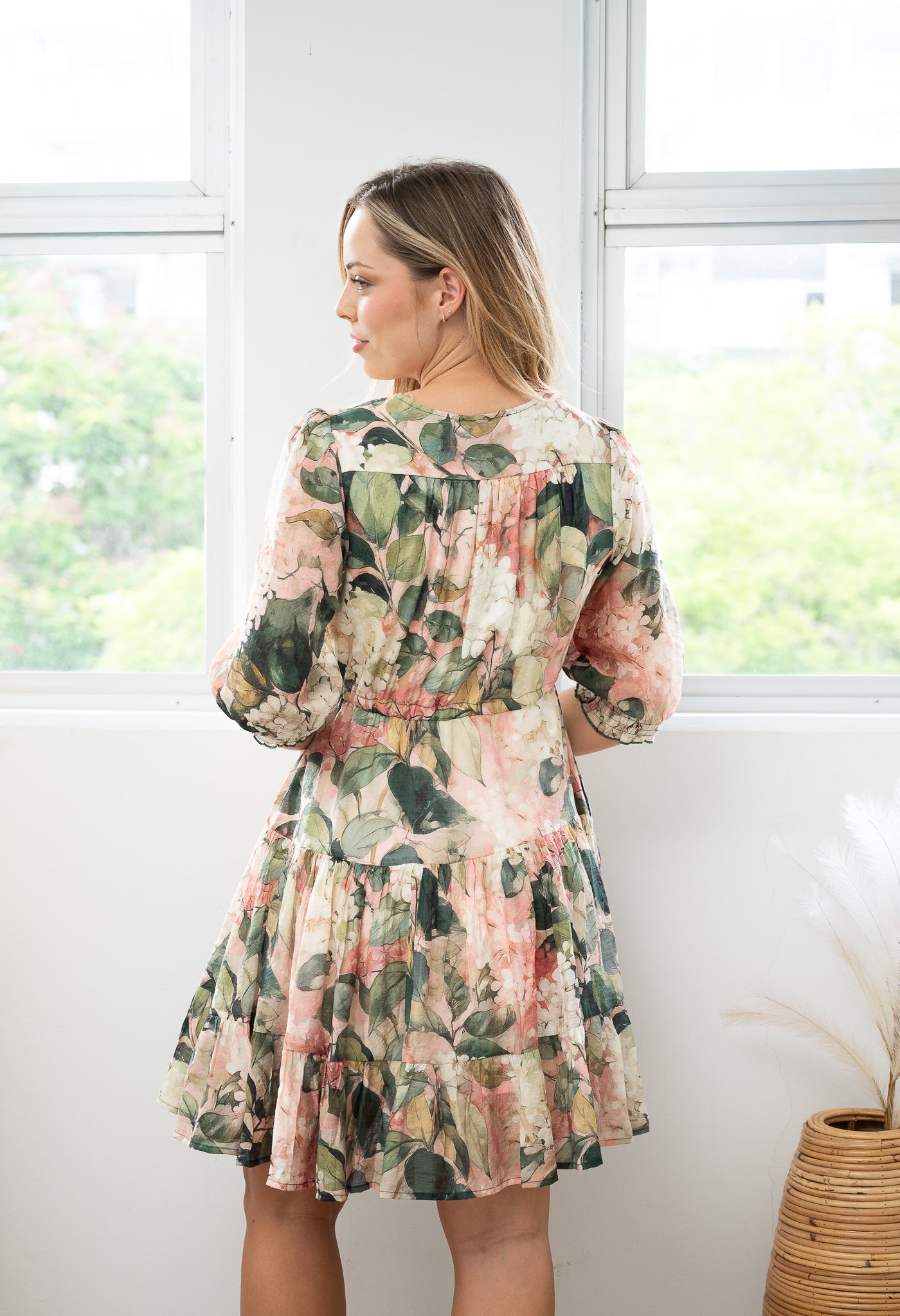 Wisteria Short Dress Green