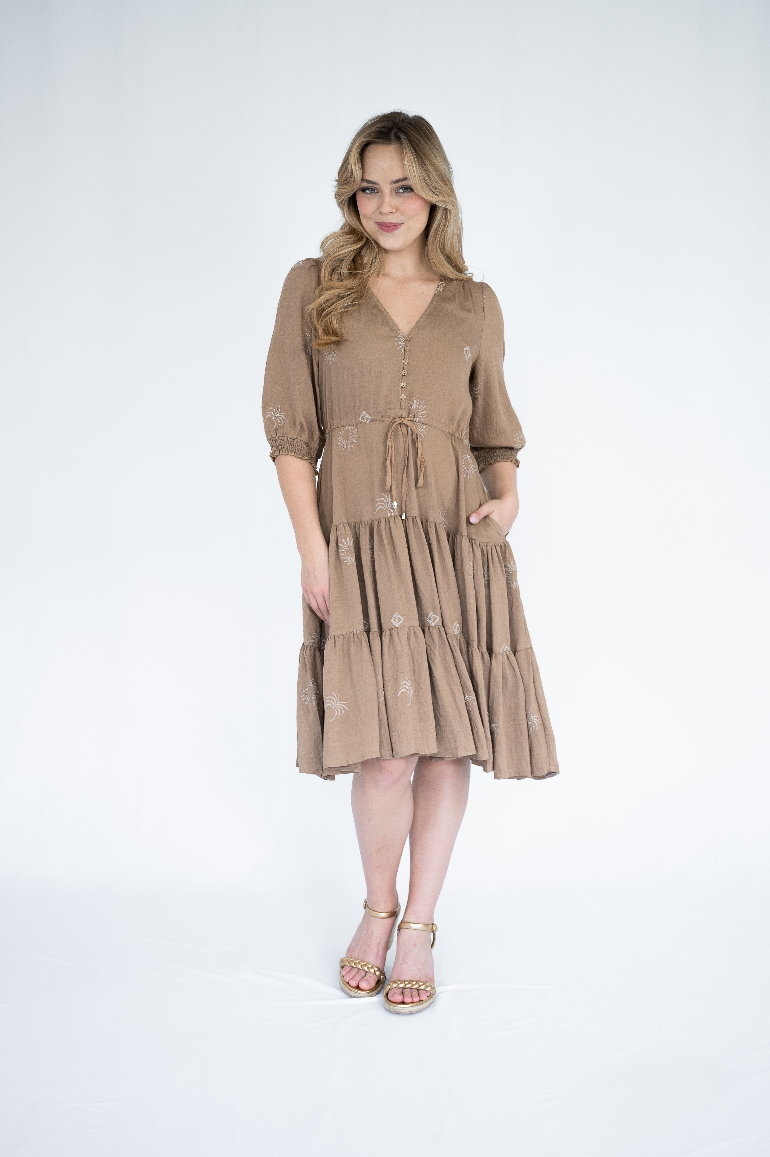 Selma Sun Short Dress Mocha