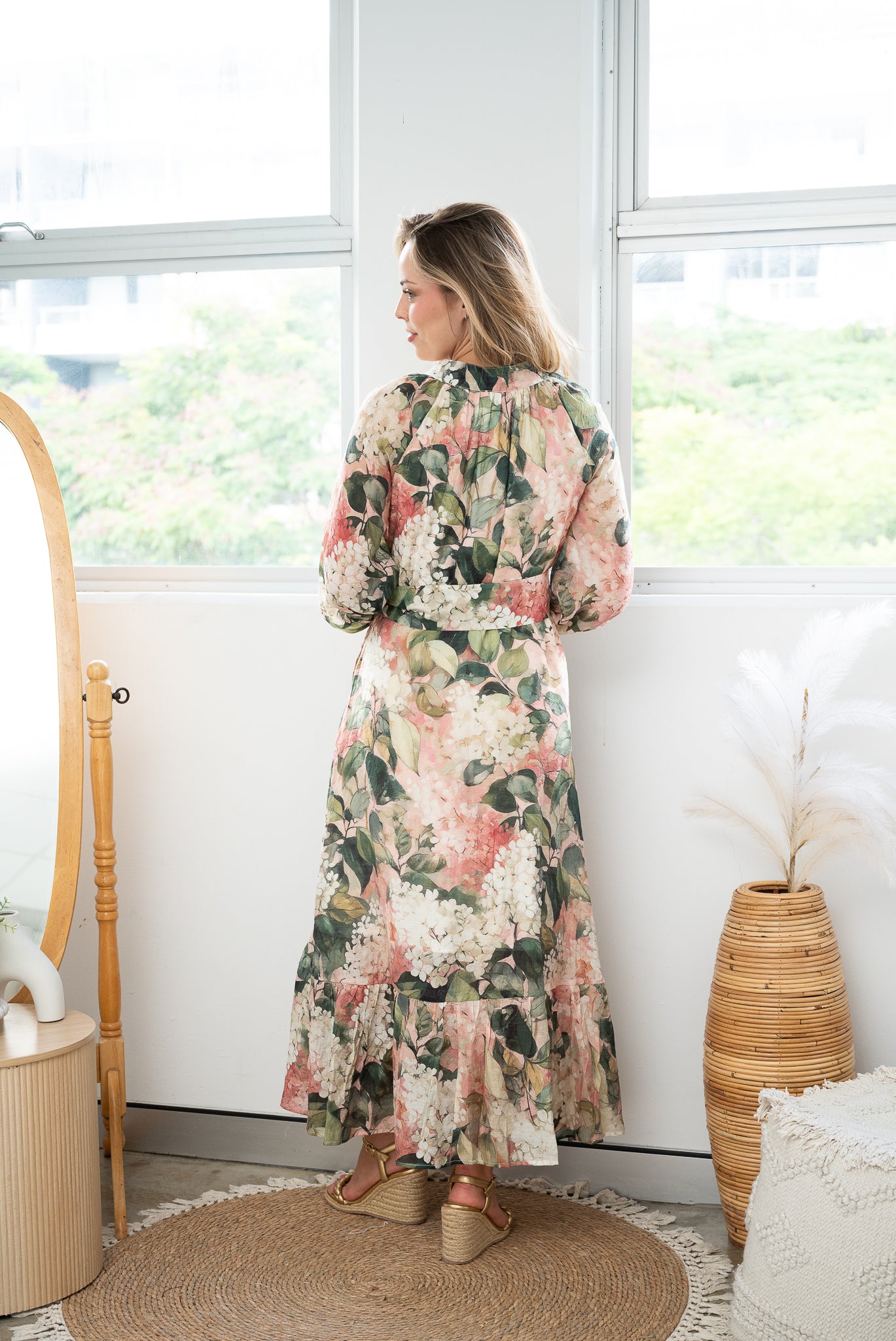 Wisteria Midi Dress Green