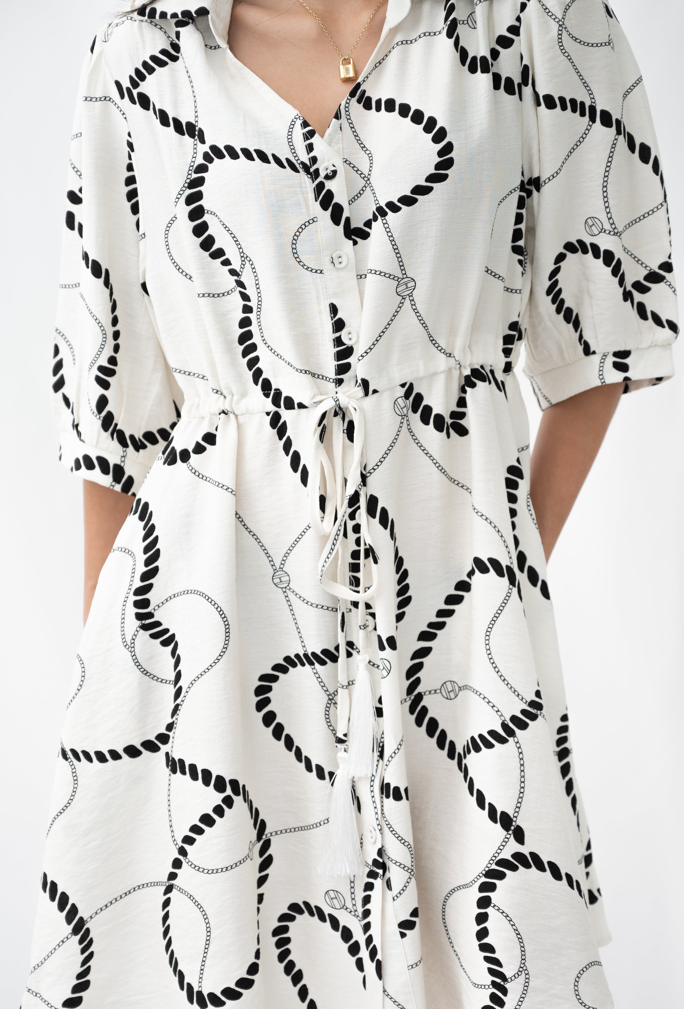 Chain Rope Shirt Dress