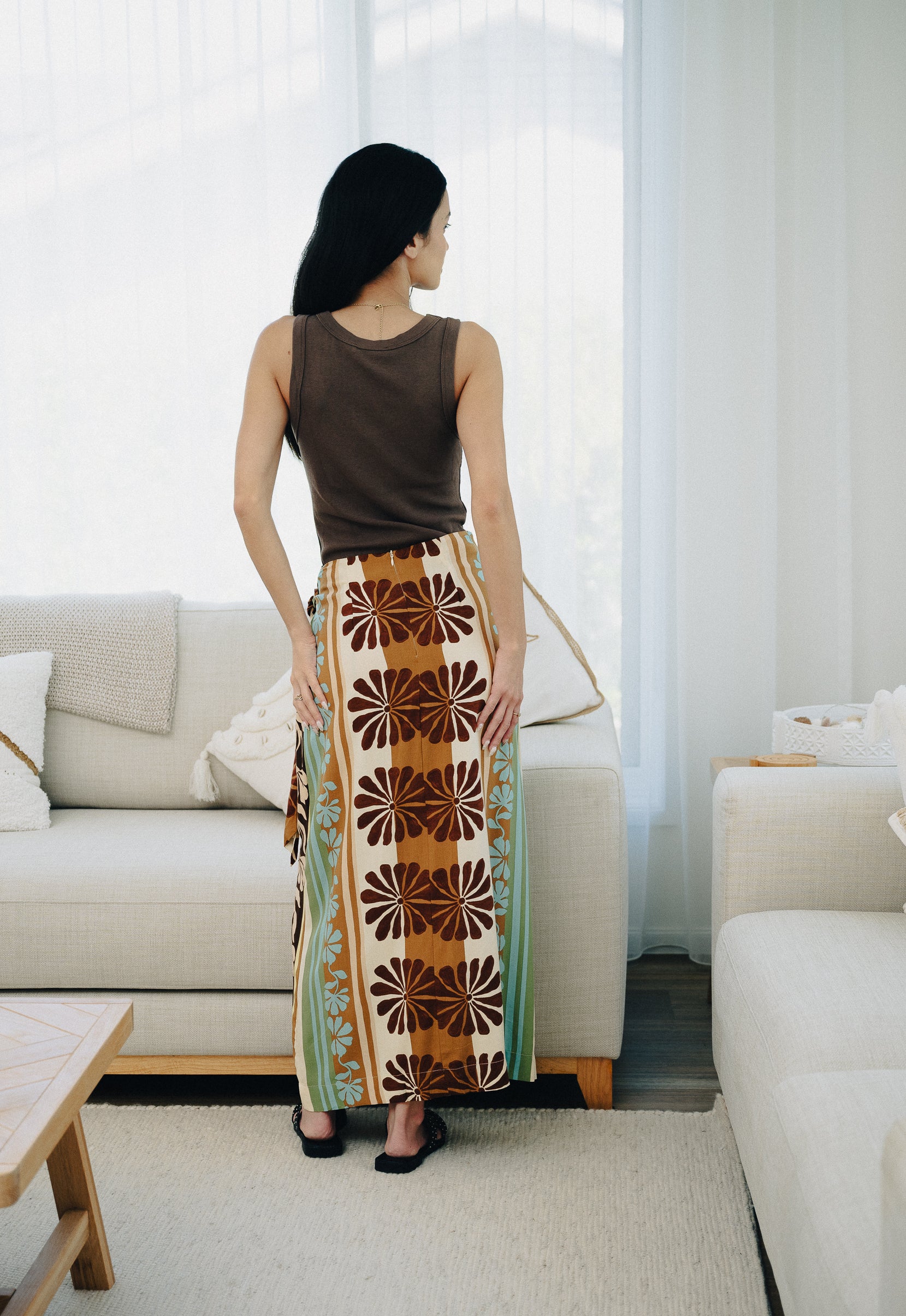 Cacao Mist Zia Wrap Skirt