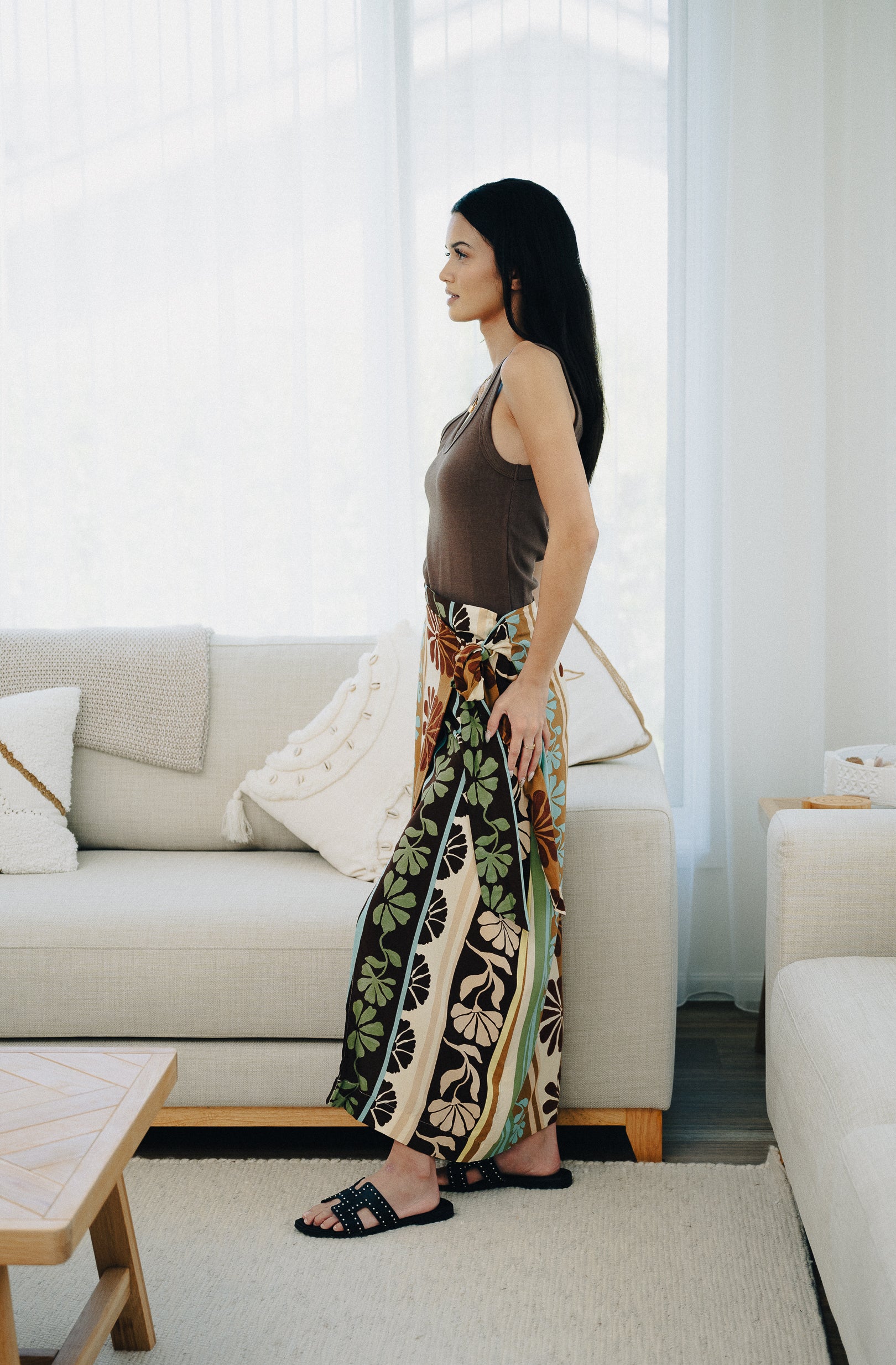Cacao Mist Zia Wrap Skirt
