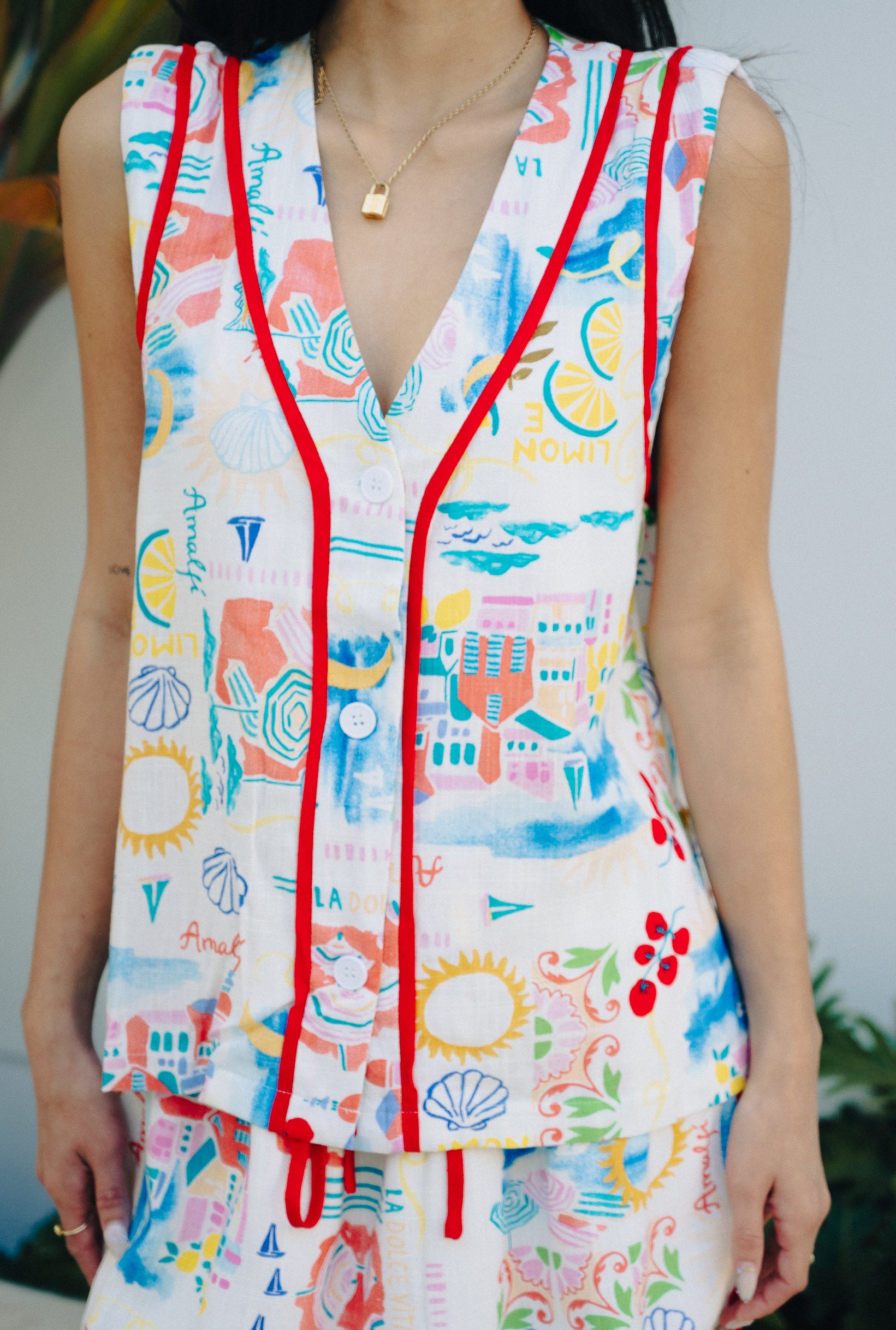 Italian Summer Top & Skirt Set