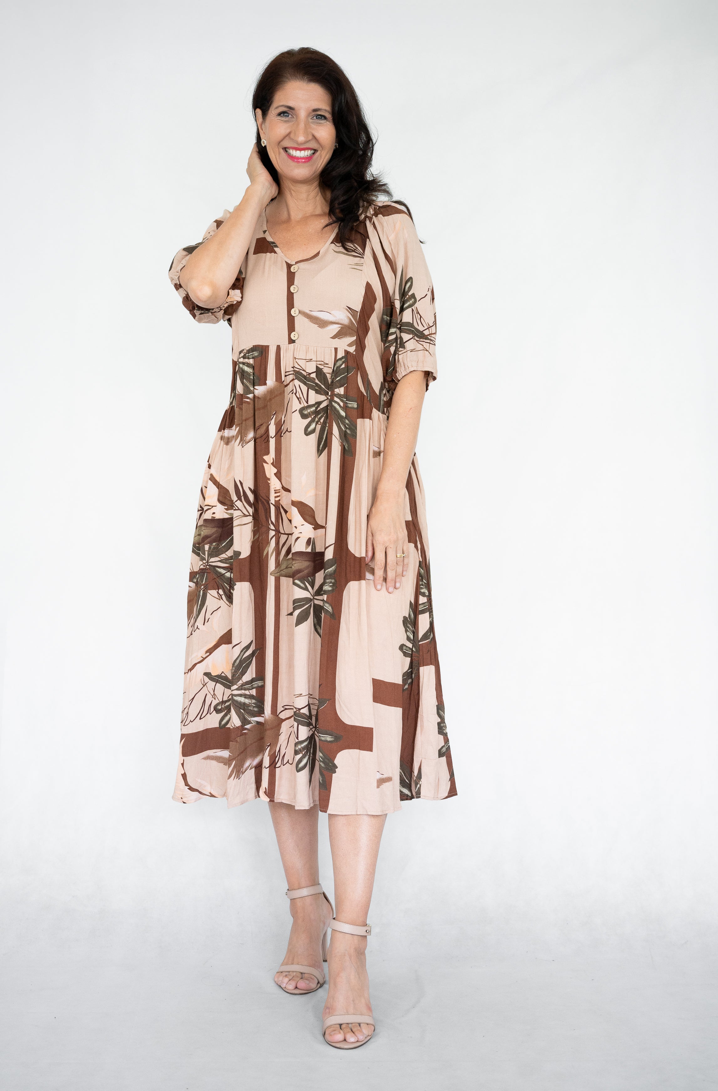 Leaves Midi Dress