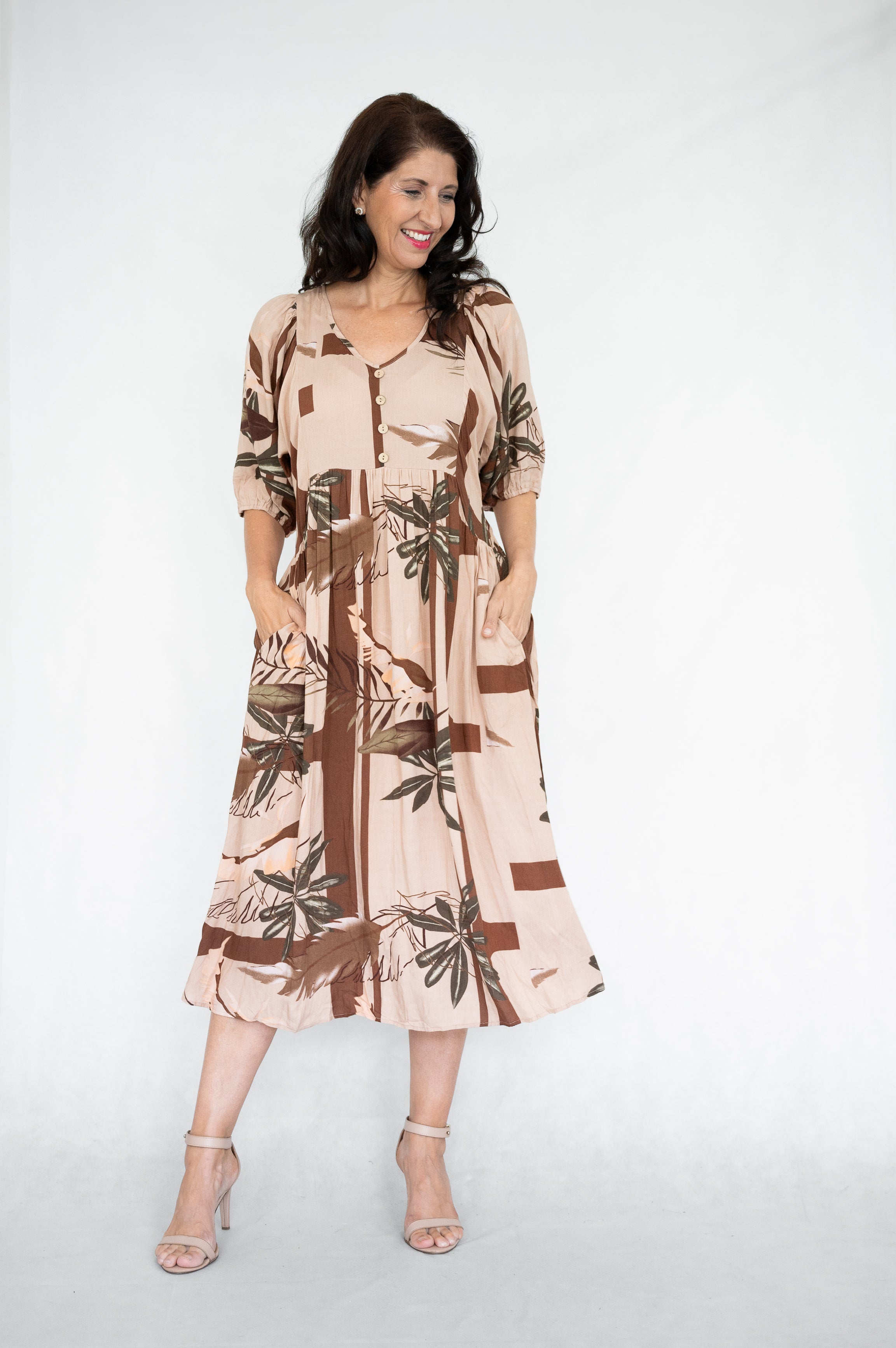 Leaves Midi Dress