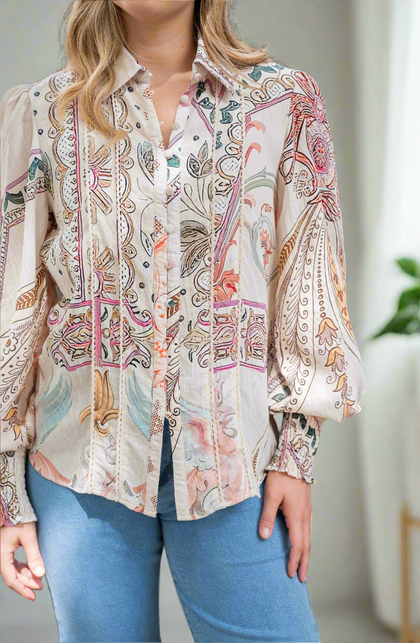 Artisan Border Blouse