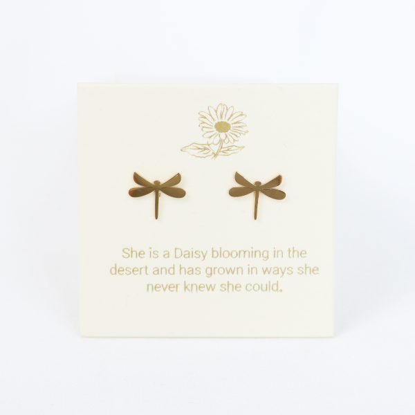 Dragonfly Earrings in Gold or Silver