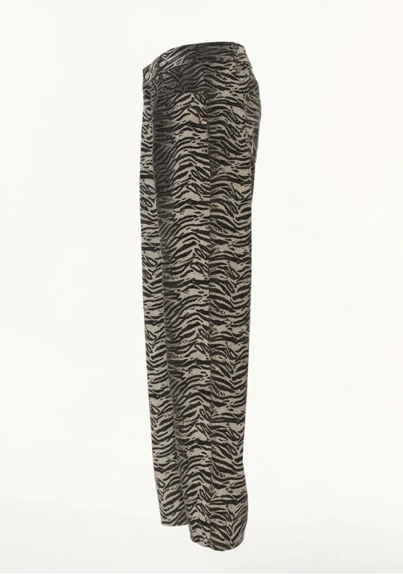 Moment in Y2K Zebra Flare Jeans