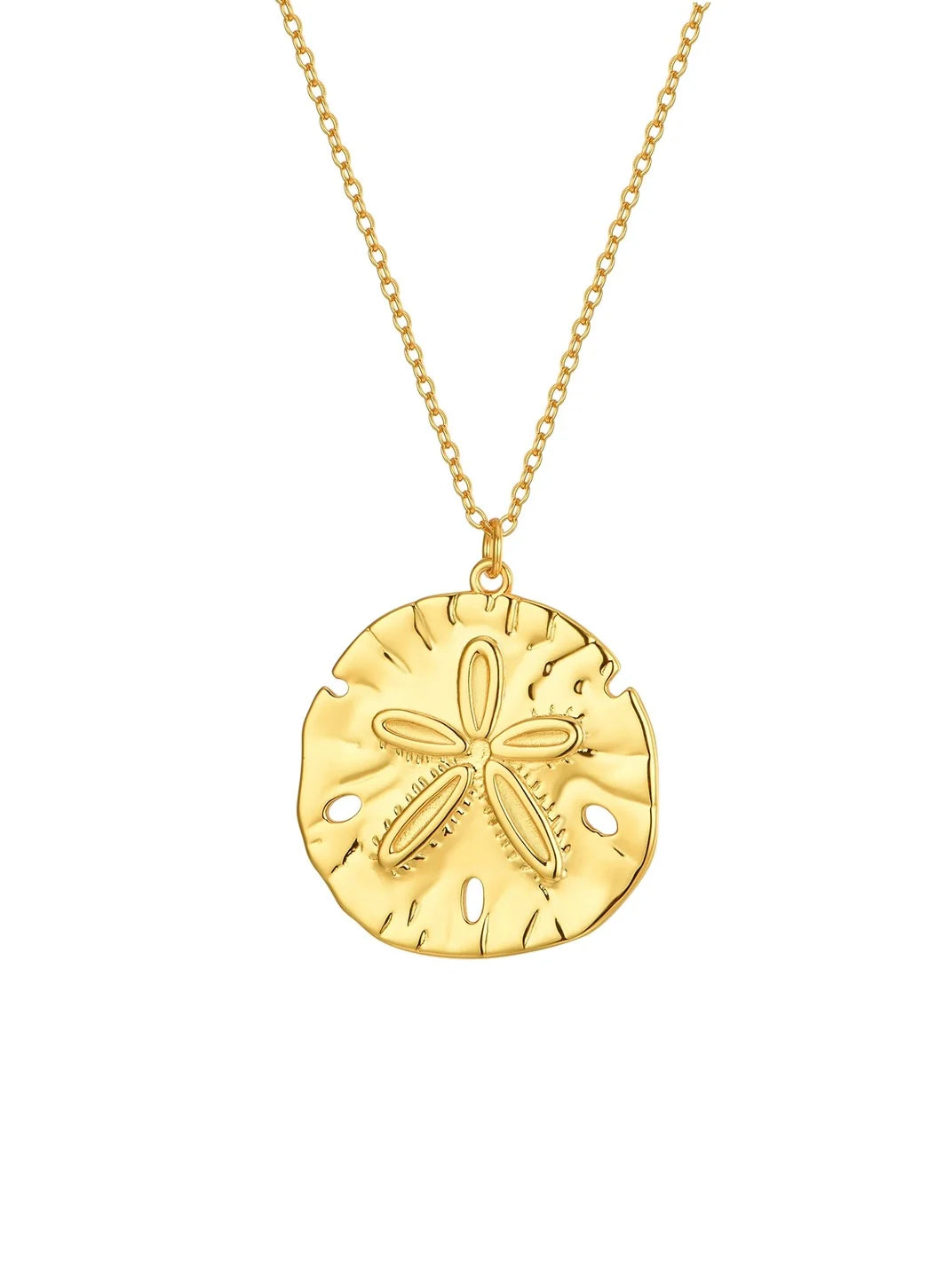 Sand Dollar Necklace in 18k Gold Vermeil
