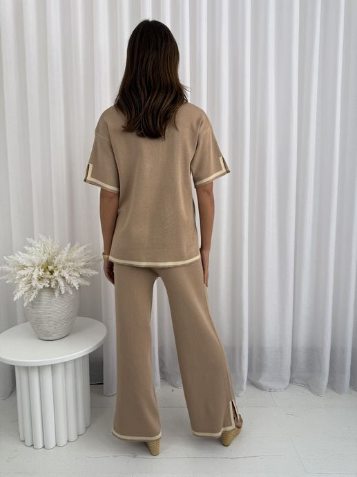 Eden Knit Set Half Sleeve Mocha