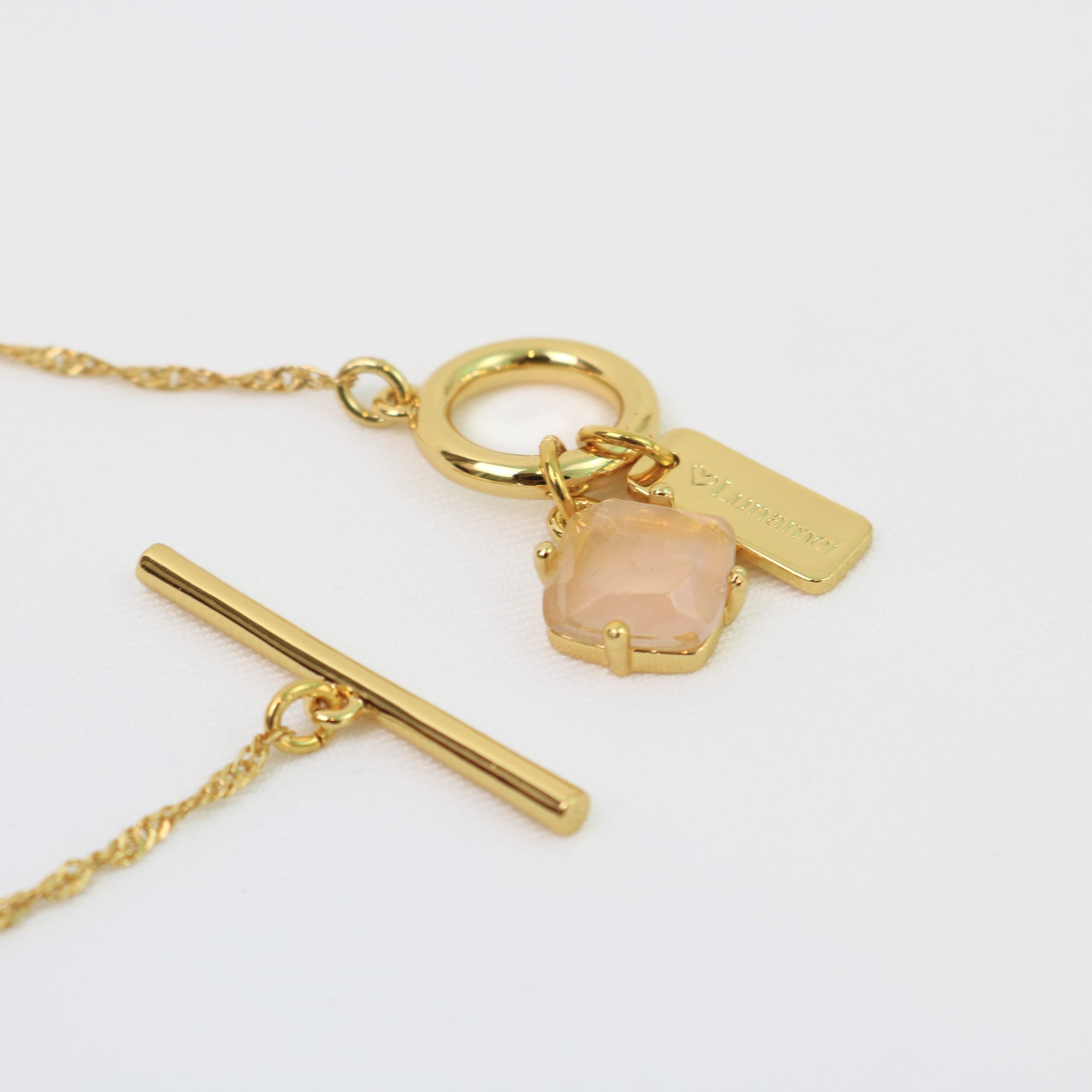 Healing Bracelet in Gold with Herkimer Quartz