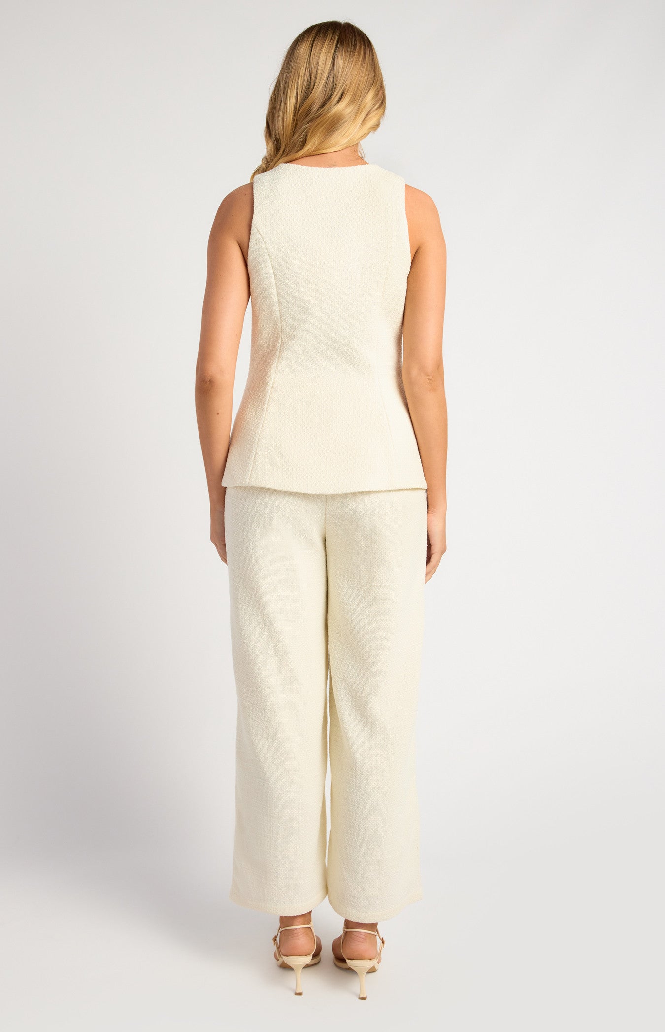 Samaya Vest and Pant Set White