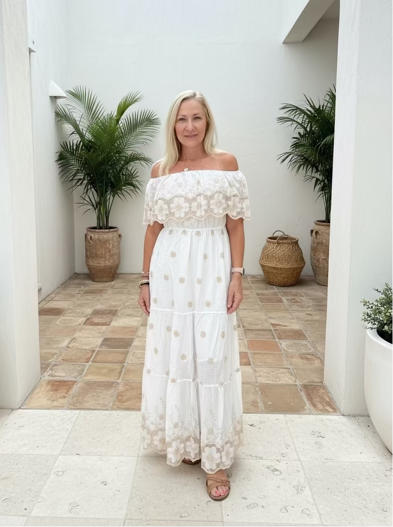 Sandswept Off Shoulder Maxi Dress