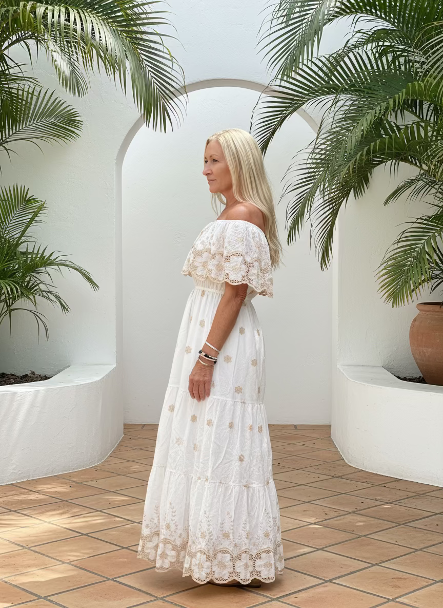 Sandswept Off Shoulder Maxi Dress