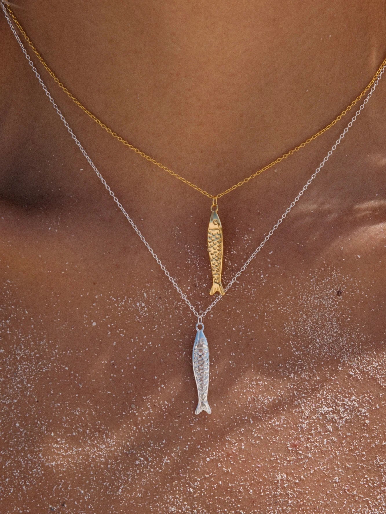 Sardine Necklace in 18k Gold Vermeil