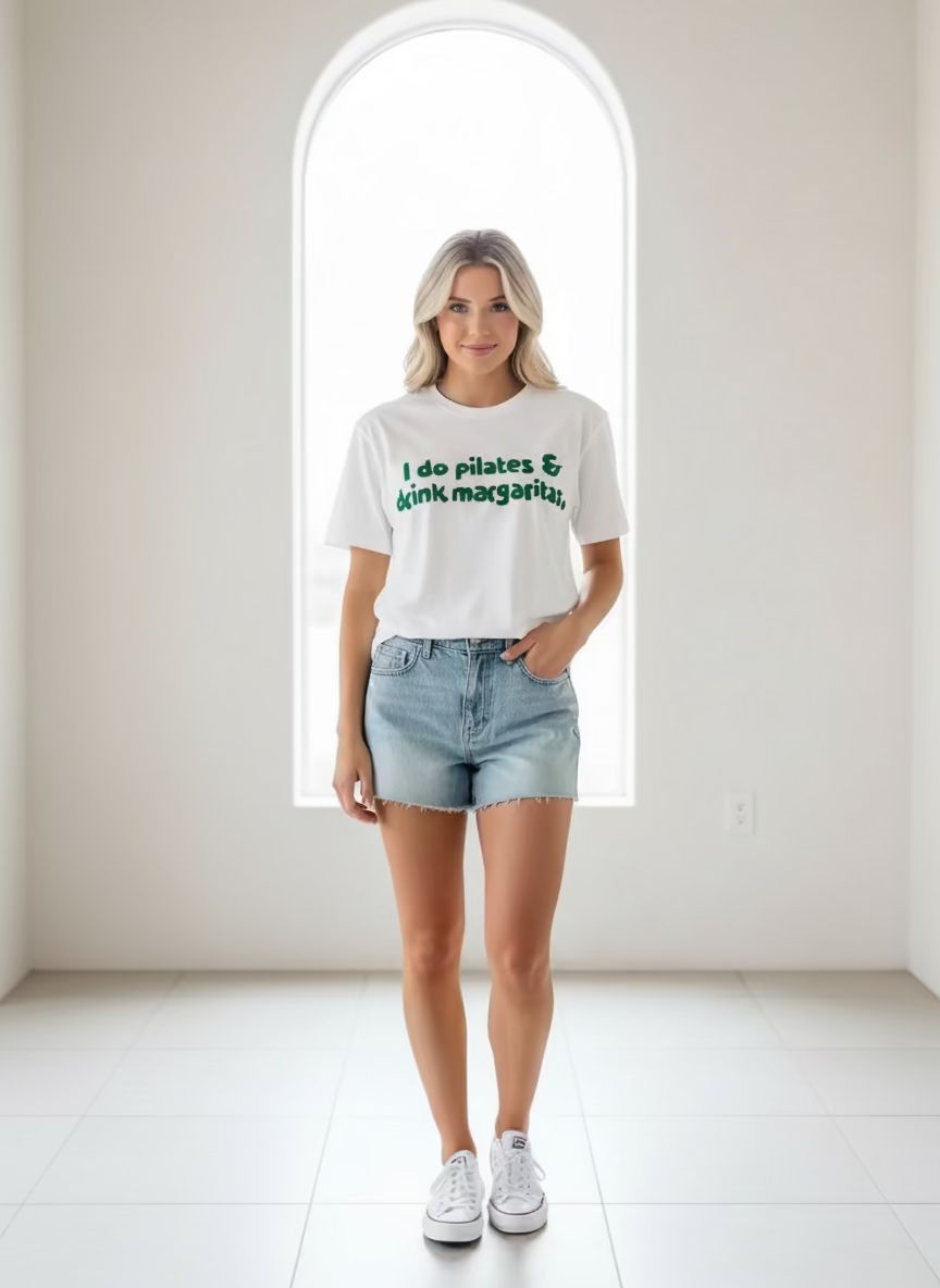 I Do Pilates By Frankie White Tee