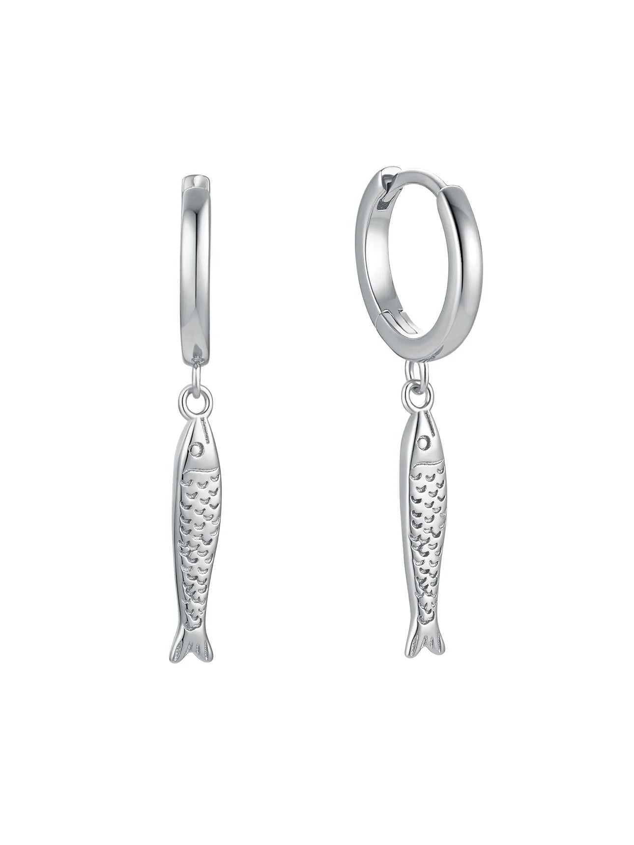 Sardine Hoops in Sterling Silver
