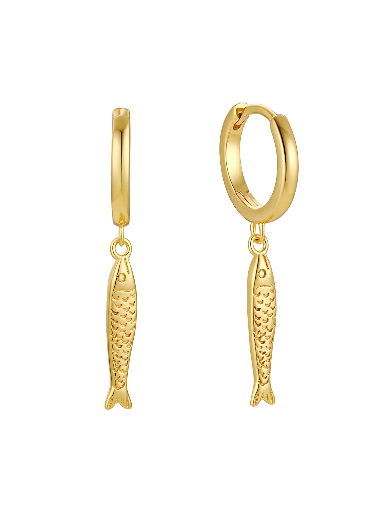 Sardine Hoops in 18k Gold Vermeil