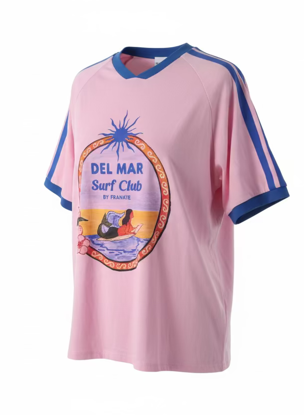 Del Mar Surf Club Tee Pink