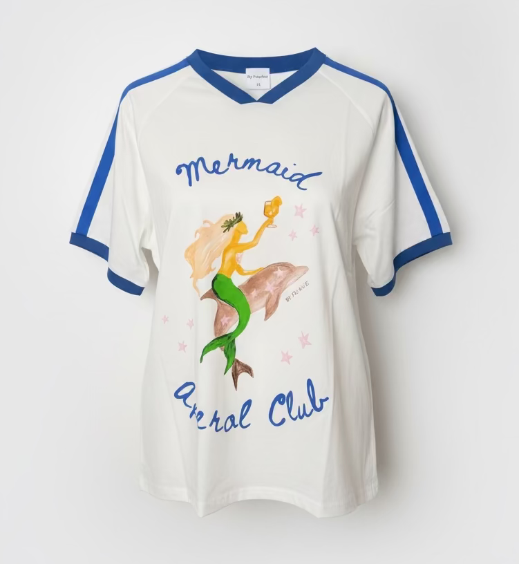Mermaid Aperol Club Tee White