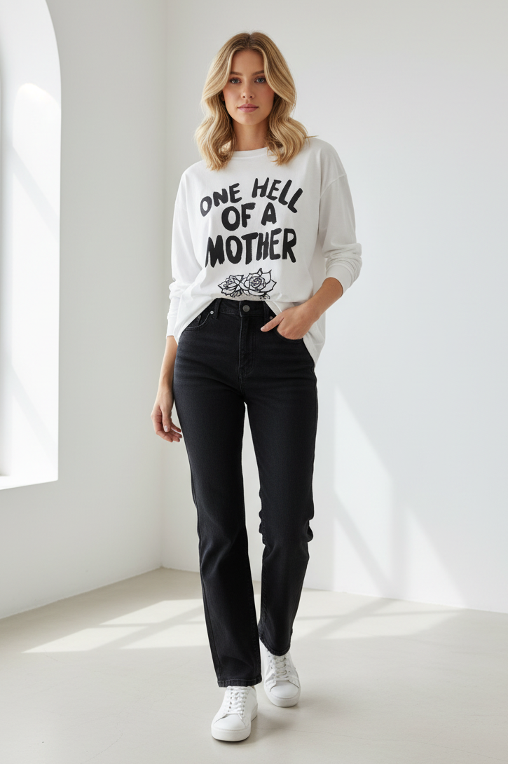 One Hell of a Mother Tee White