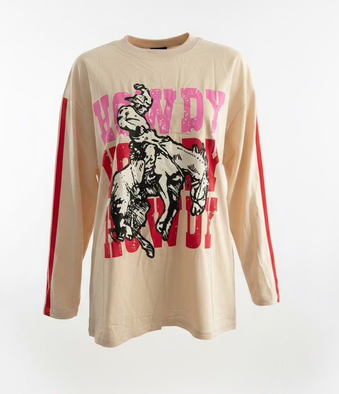 Howdy Beige Tee