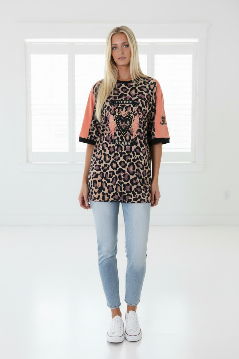Fierce Heart Leopard Tee