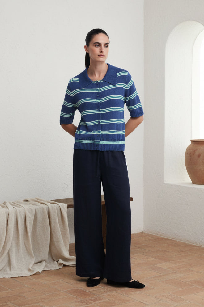 Jemma Knit Stripe Little Lies Polo