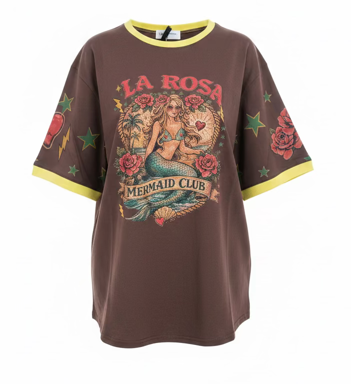 La Rosa Graphic Tee Chocolate
