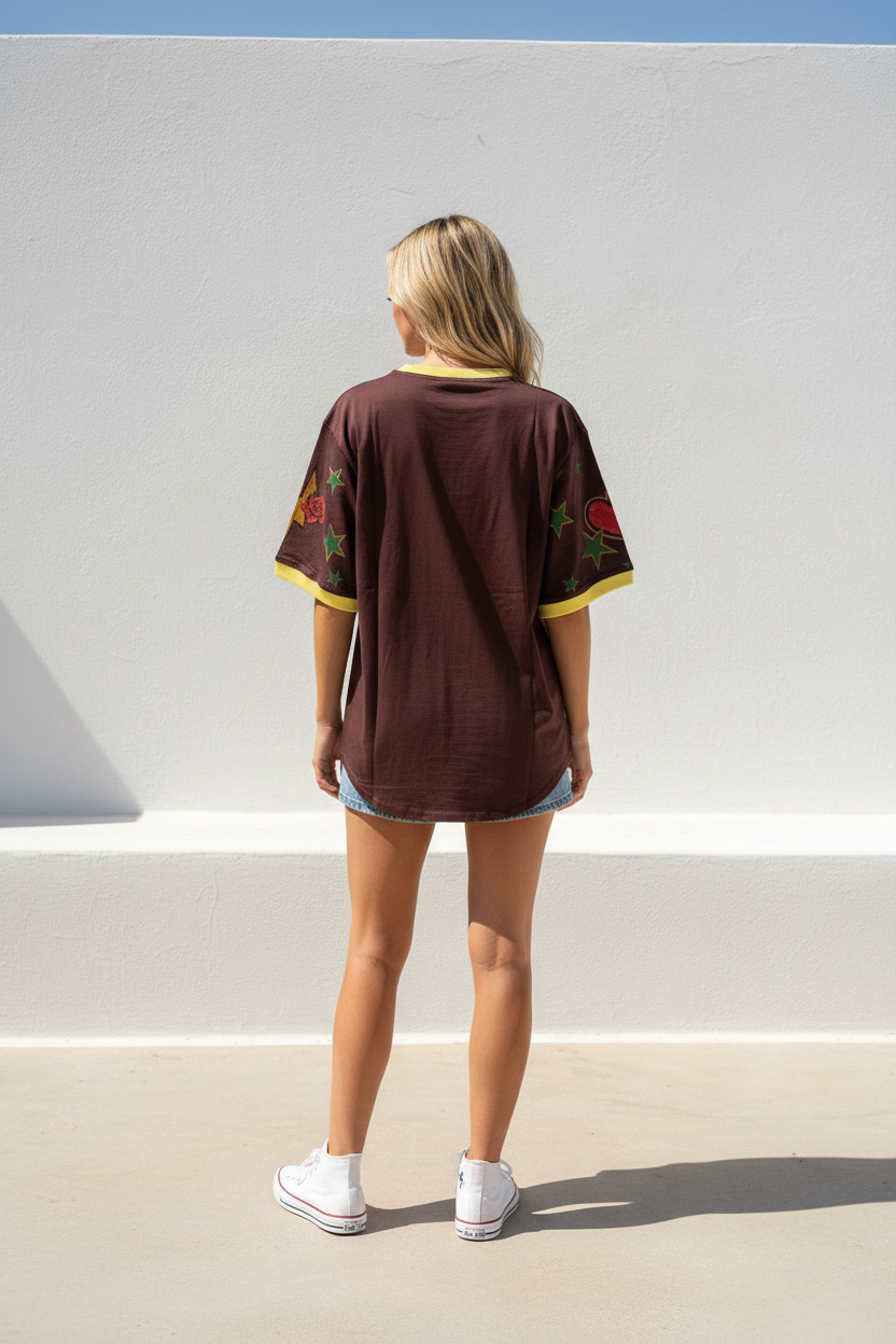 La Rosa Graphic Tee Chocolate