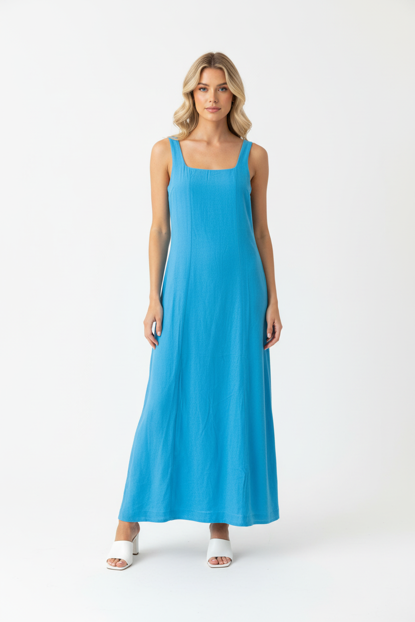 Zoey Full Length Dress Aqua