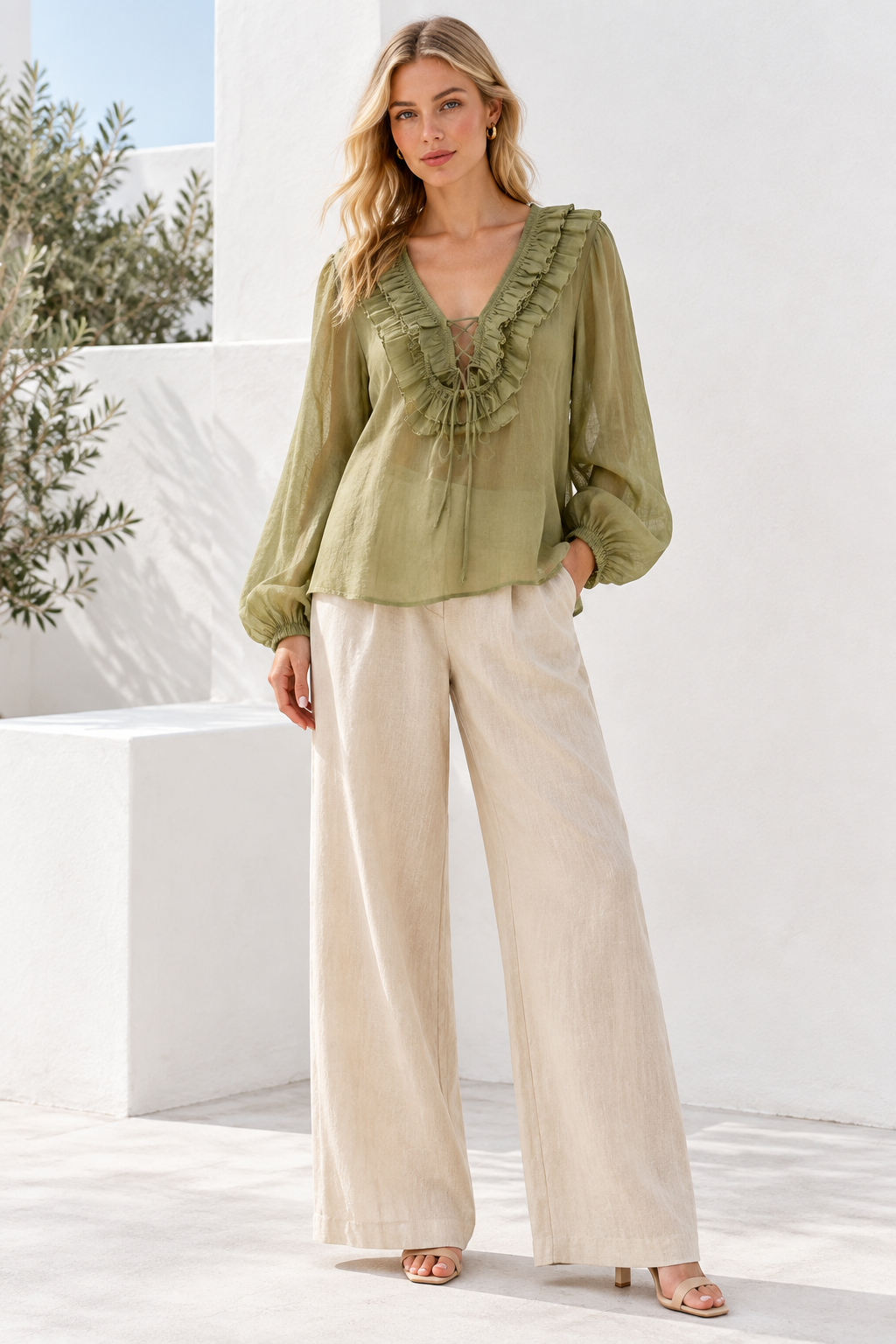 Sweet Escape Blouse Sage