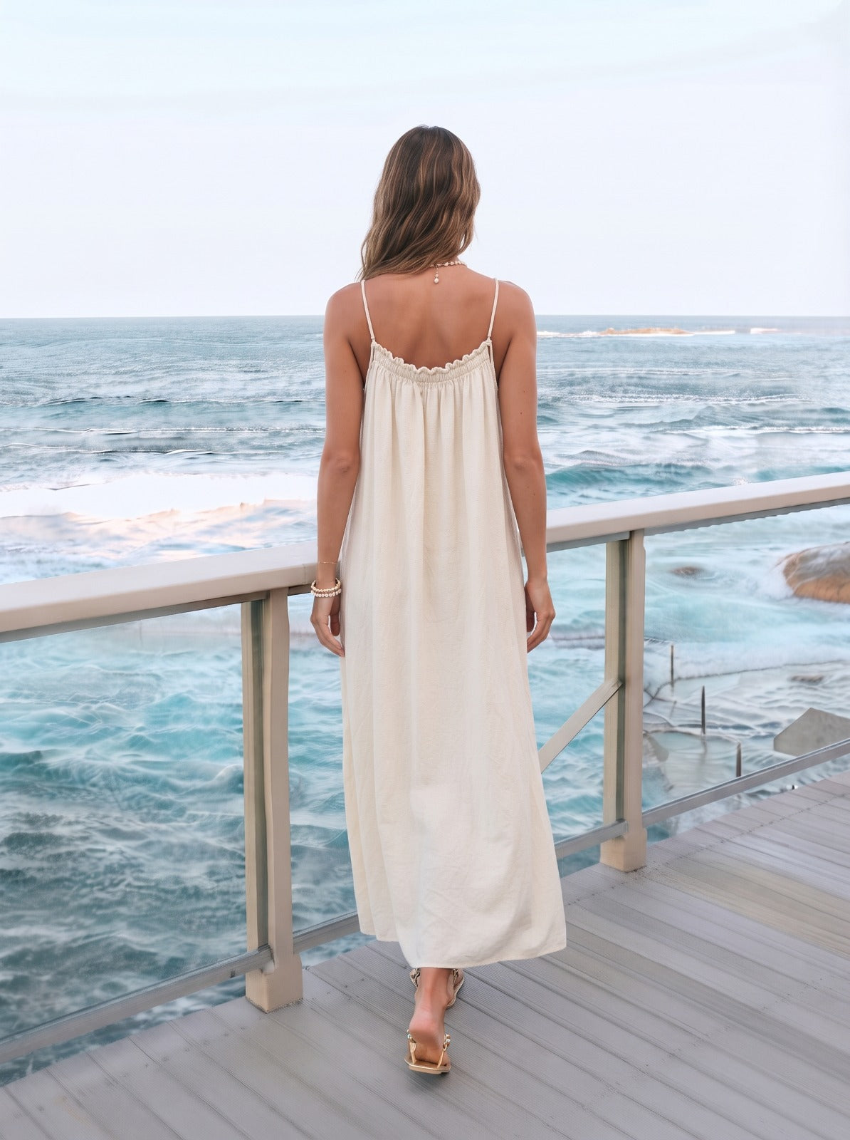 Alassio Cream Maxi Dress