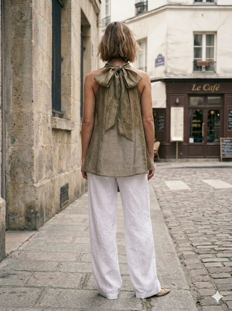 Keisha Sheer Top Taupe