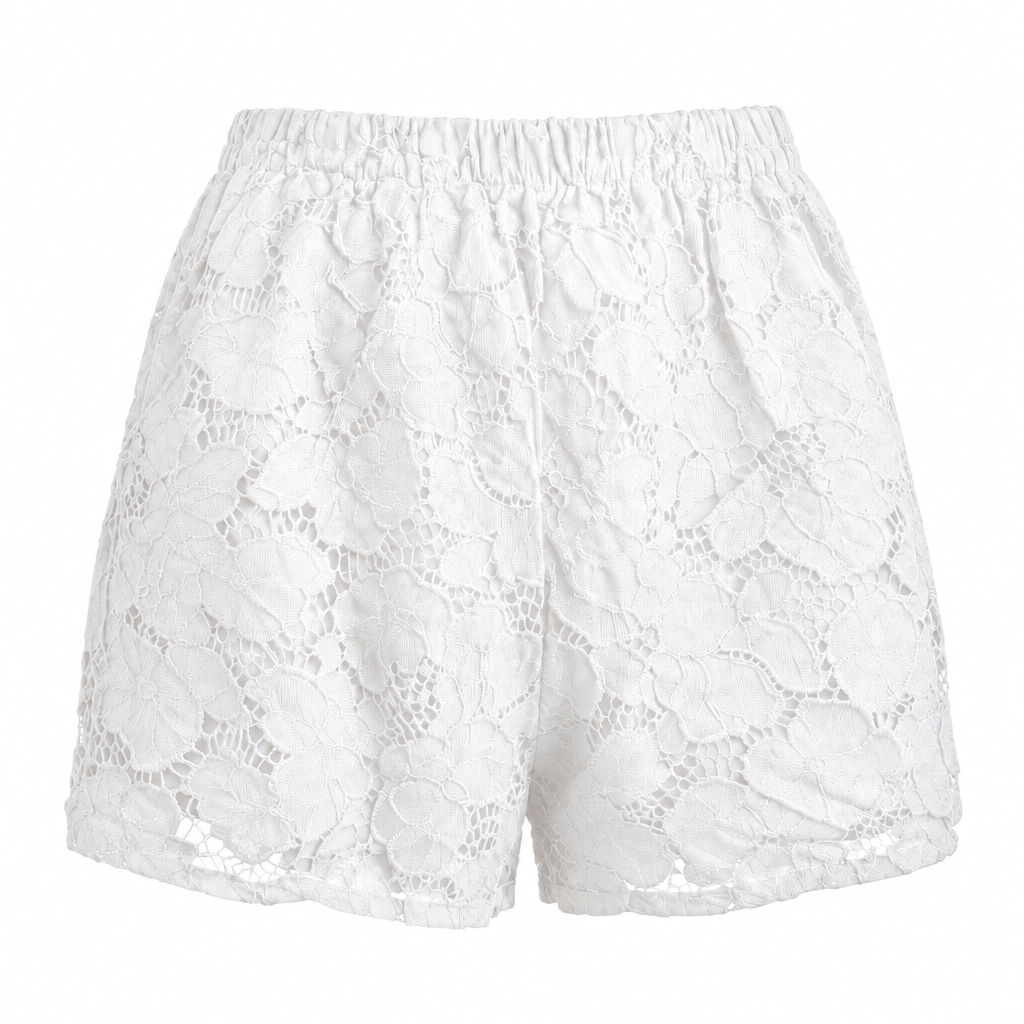 Sharni Lace Top & Short Set White
