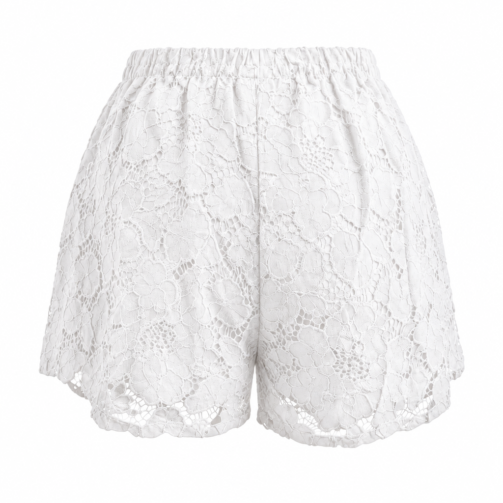 Sharni Lace Top & Short Set White