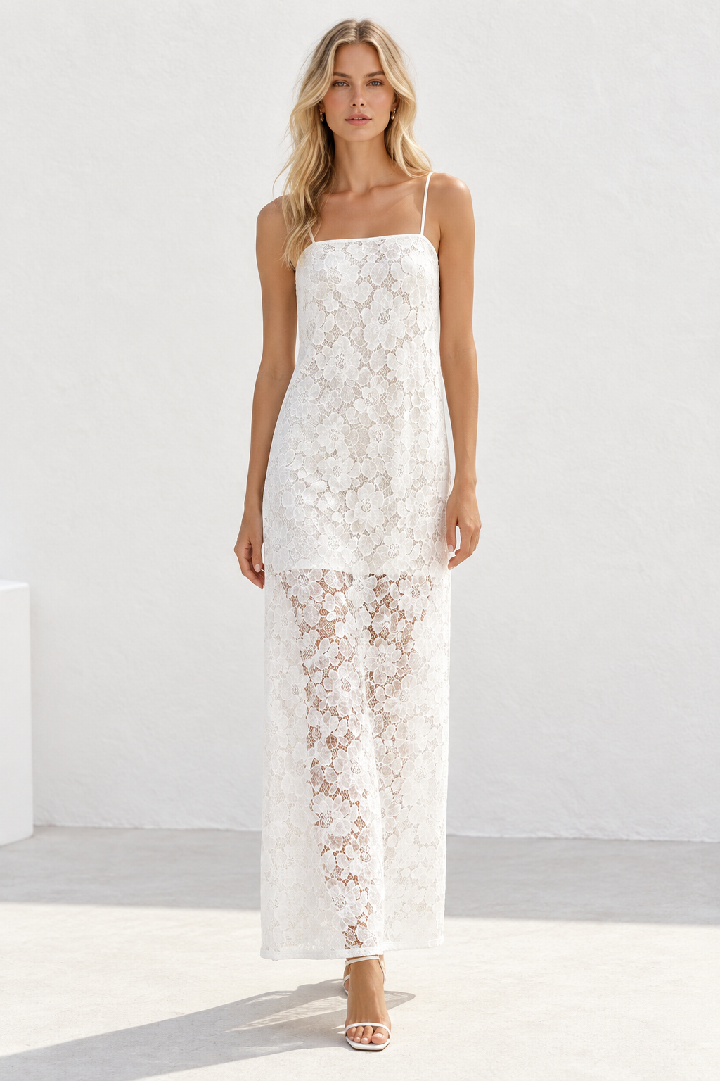 Sharni Lace Maxi White