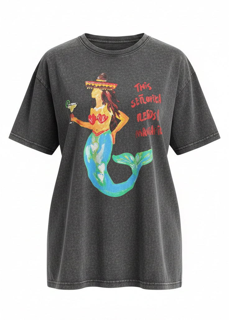 Senorita Margarita Tee Black