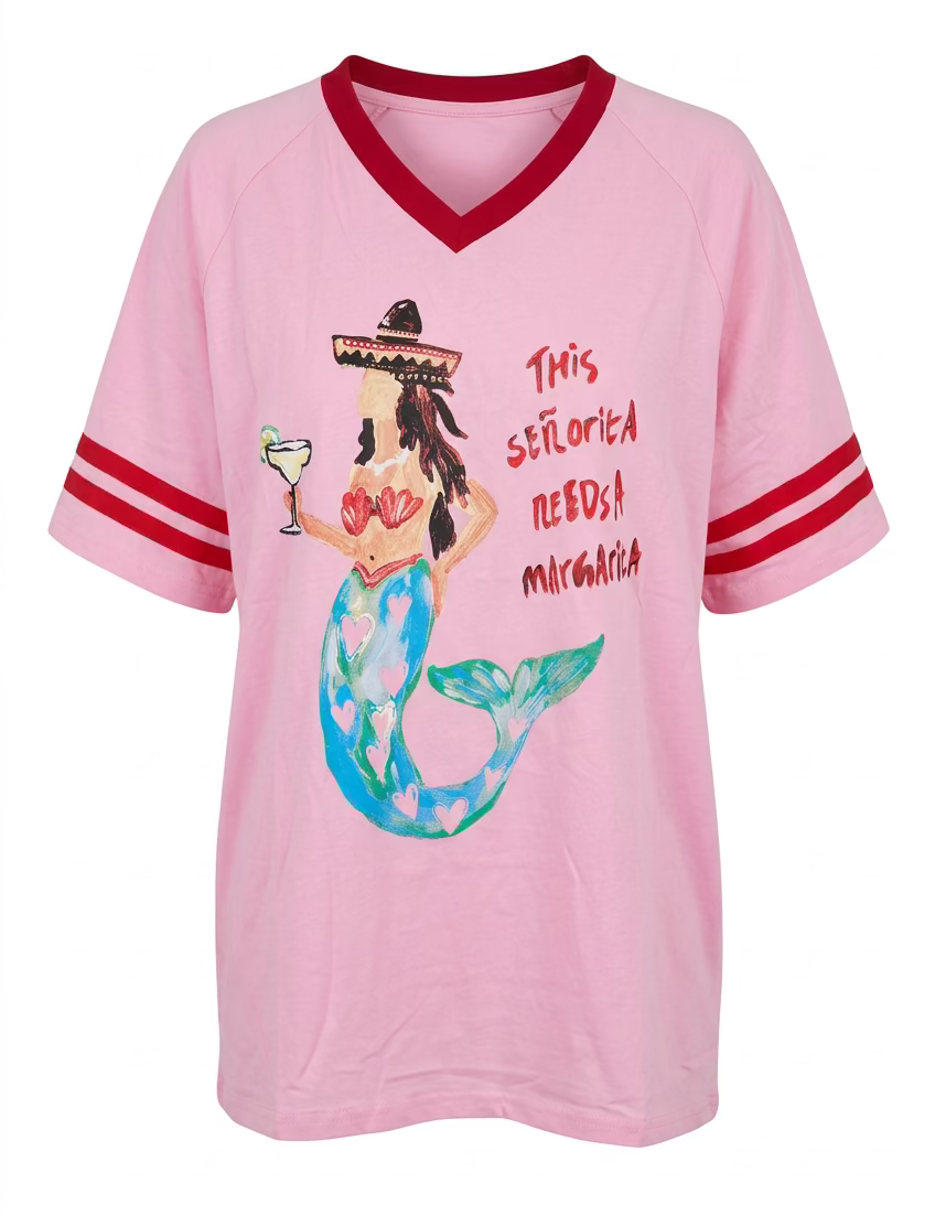 Señorita Needs a Margarita Tee Pink