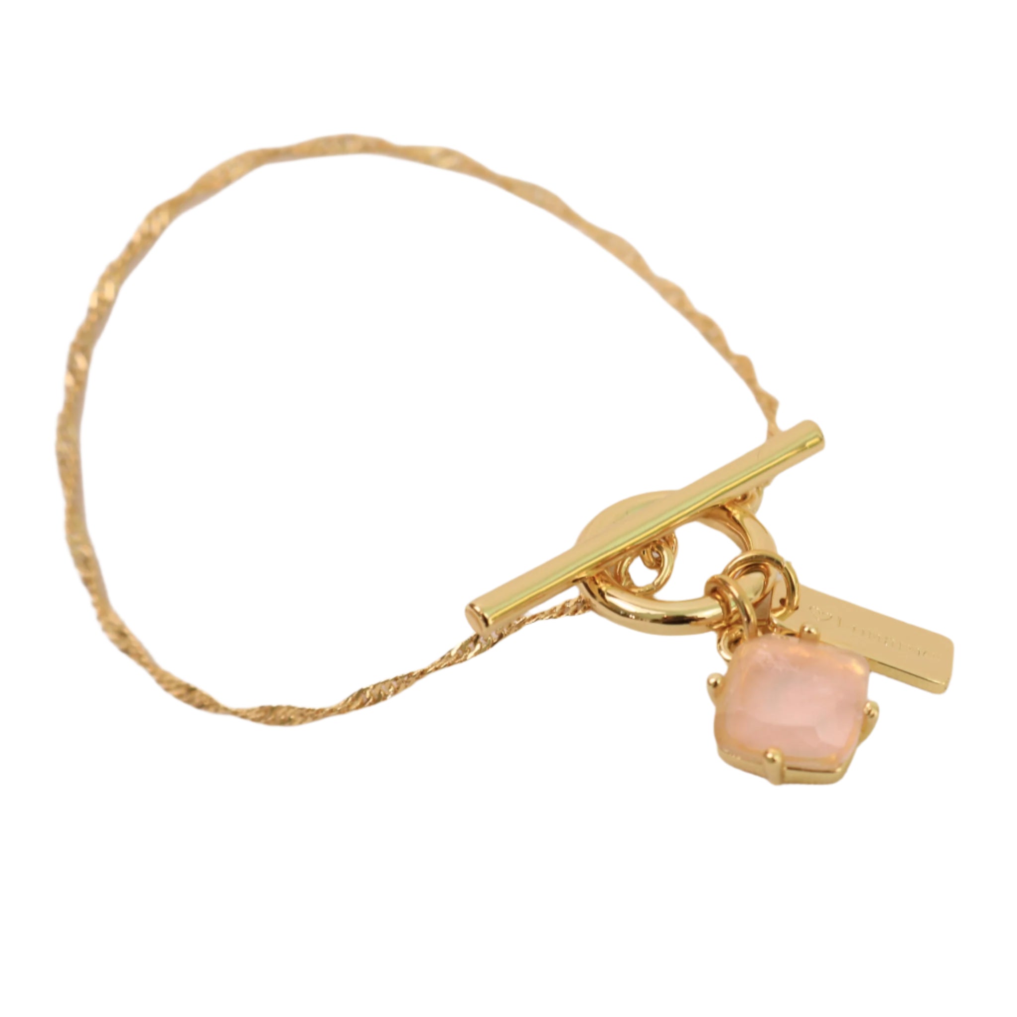Healing Bracelet in Gold with Herkimer Quartz