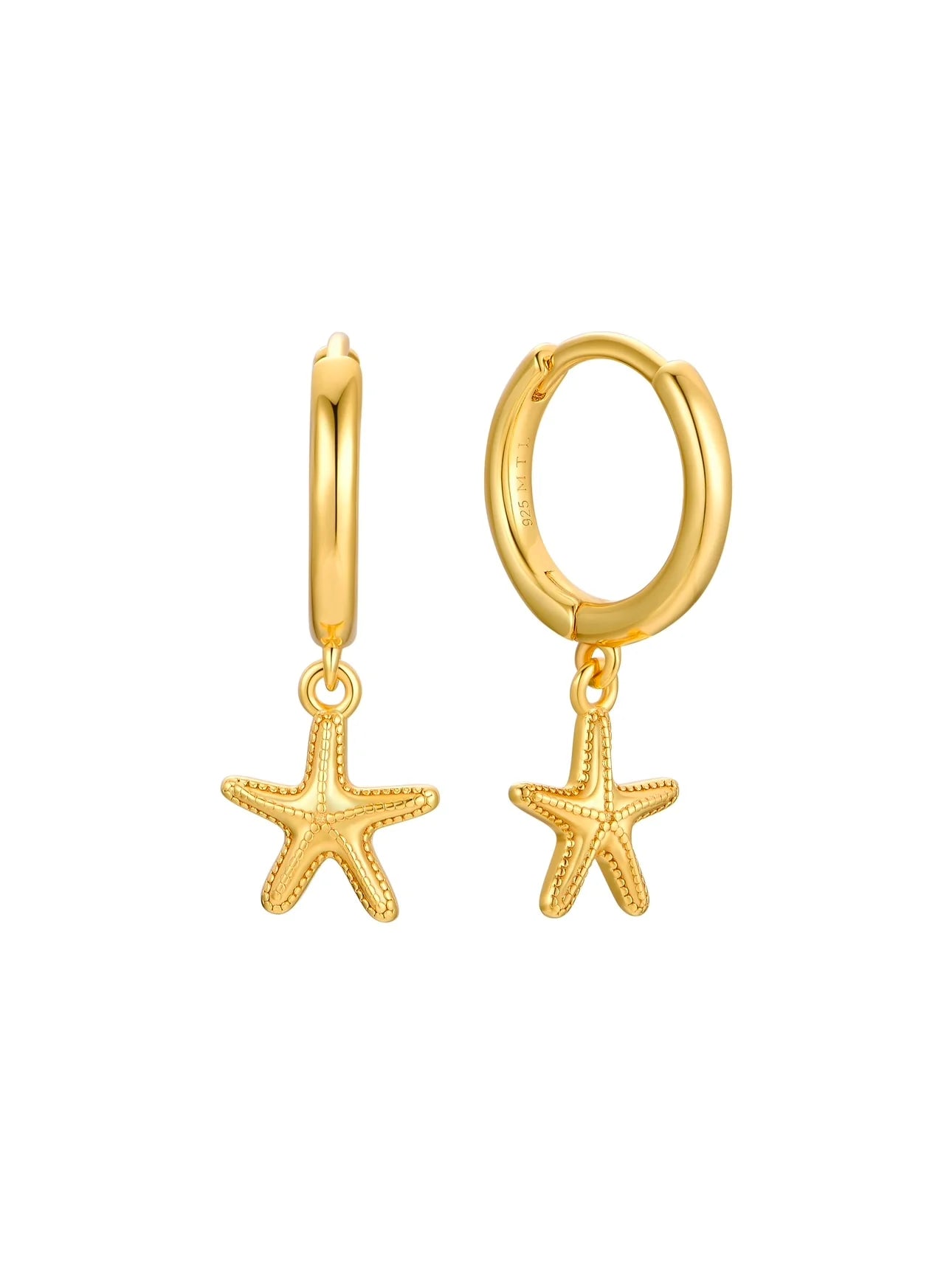 Hawaii Star Hoops in 18k Gold Vermeil