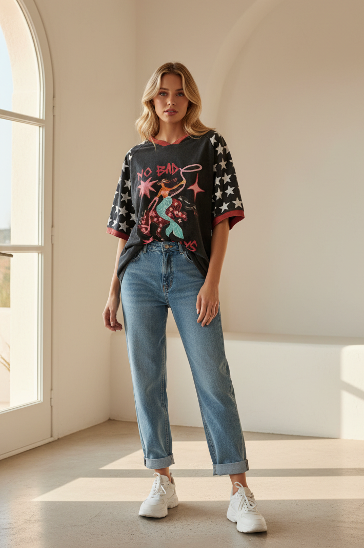 No Bad Days Tee Black Acid