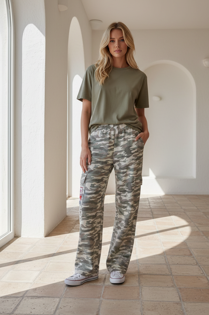 Light Camo Cargo Pant & Patches