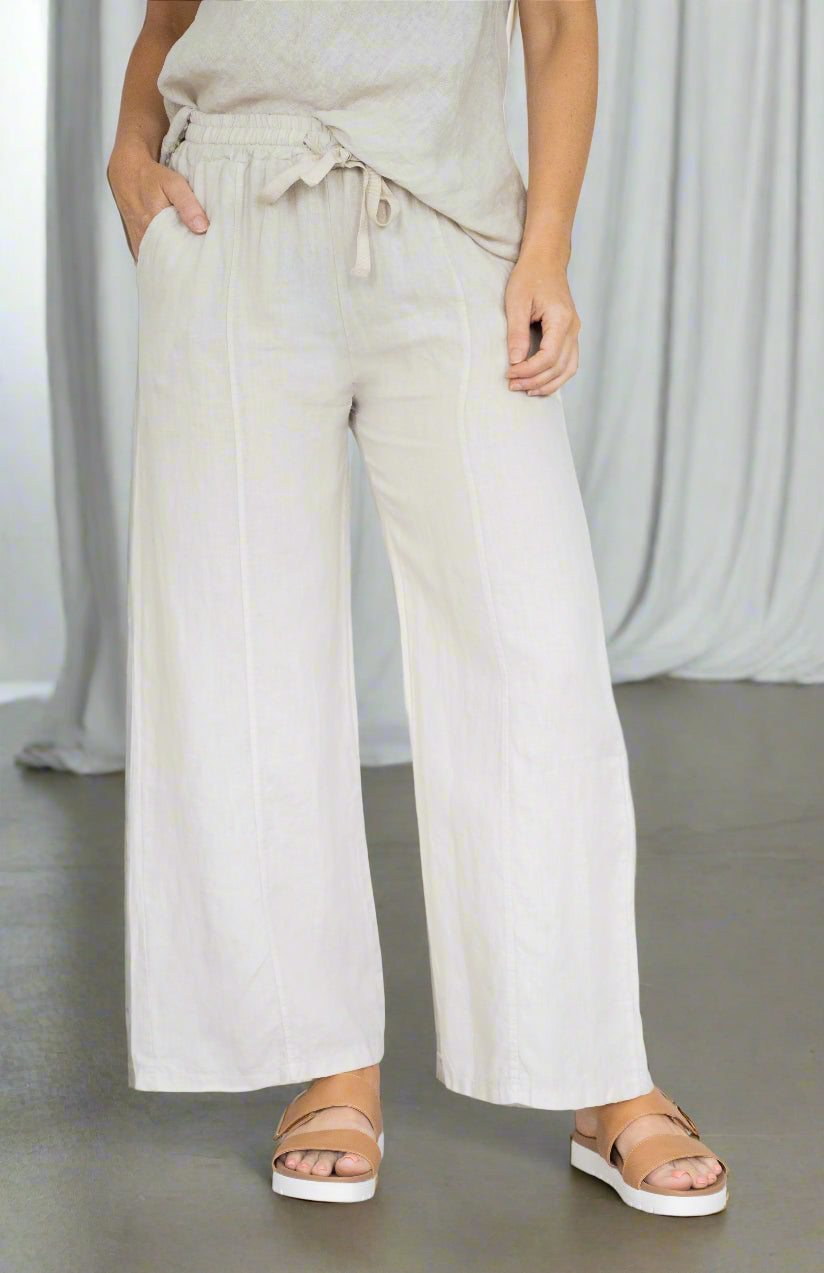 Italian Linen Wide Leg Pant