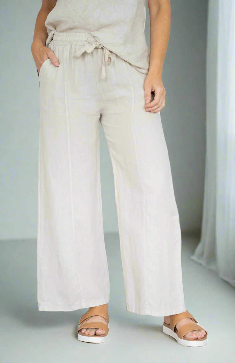 Italian Linen Wide Leg Pant